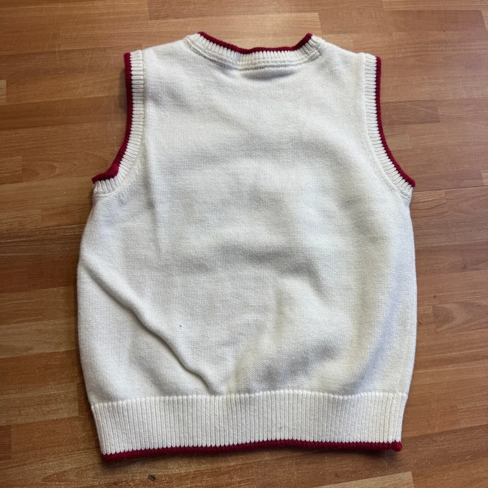 Gymboree Christmas train cotton sweater vest size 3t